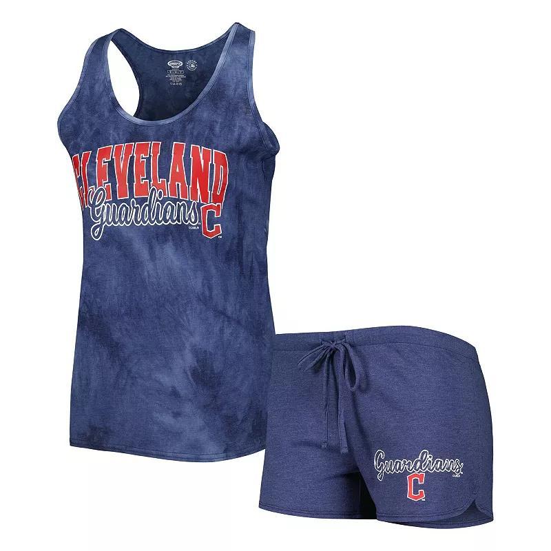 Womens Concepts Sport Navy Cleveland Guardians Billboard Racerback Tank and Shorts Sleep Set Product Image