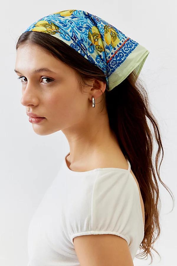 Vismaya Floral Cobalt Bandana Womens at Urban Outfitters Product Image