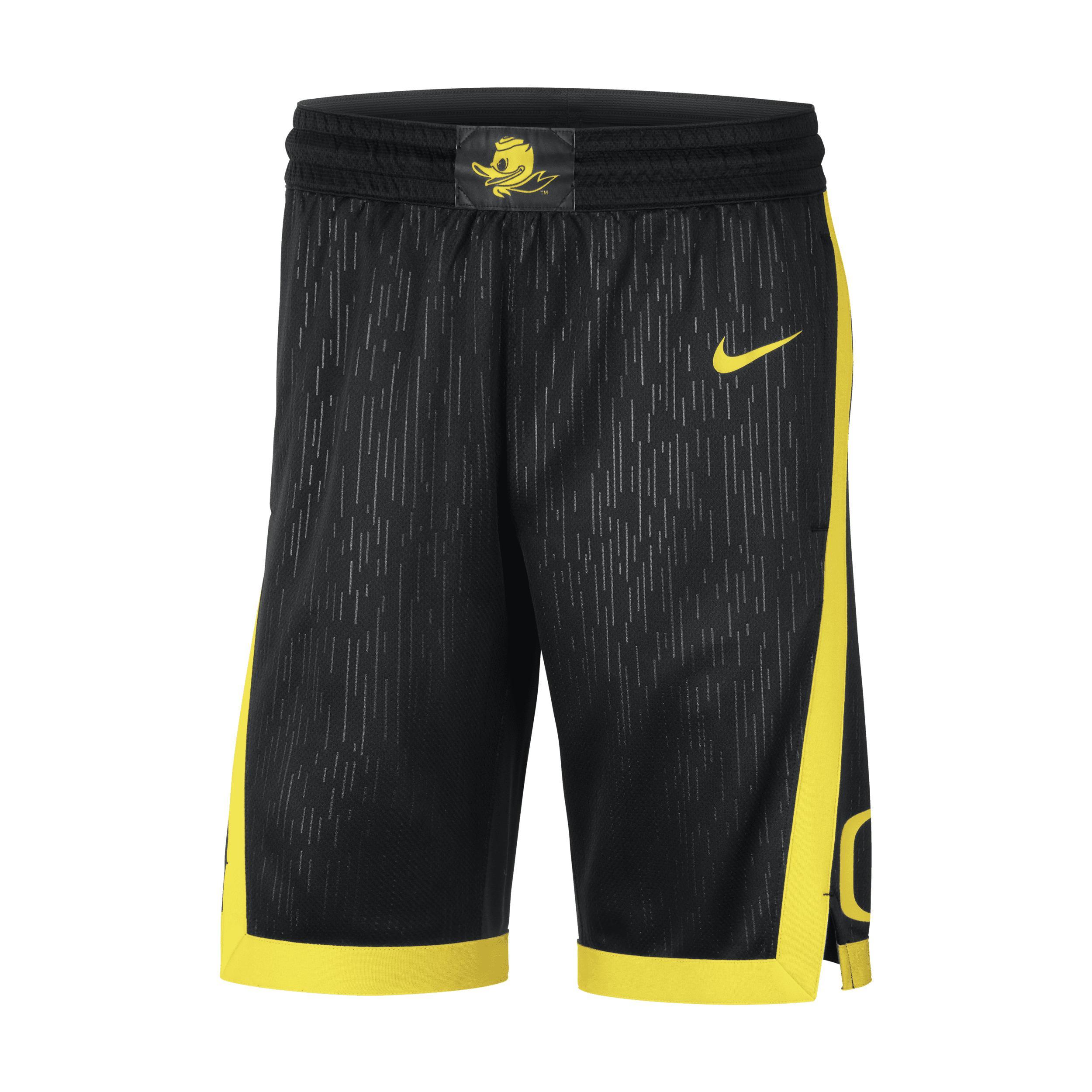 Mens Nike Black Oregon Ducks Logo Replica Performance Basketball Shorts Product Image