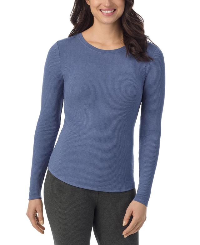 Cuddl Duds Womens Ribbed Crewneck Long-Sleeve Top Product Image