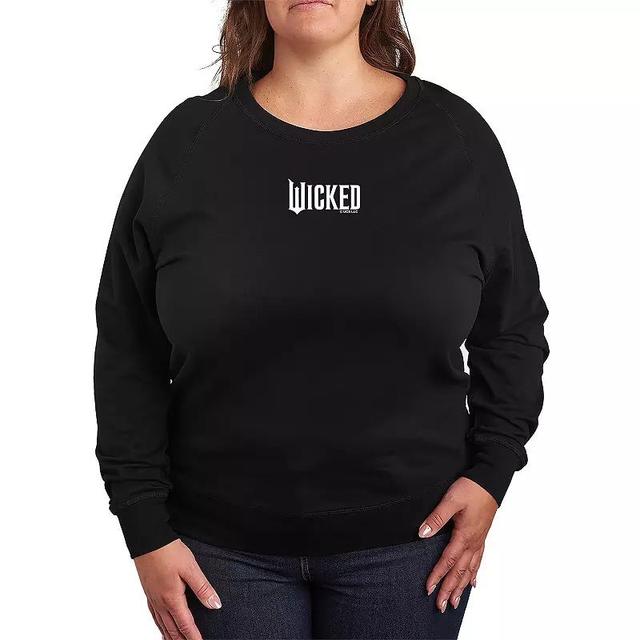 Plus Size Wicked Logo Lighweight French Terry Sweatshirt, Womens Brown Product Image