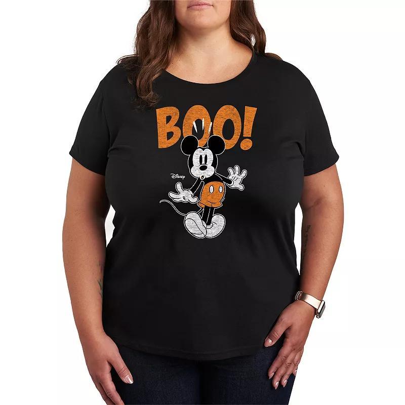 Disneys Mickey Mouse Plus Size Boo Graphic Tee, Womens Product Image