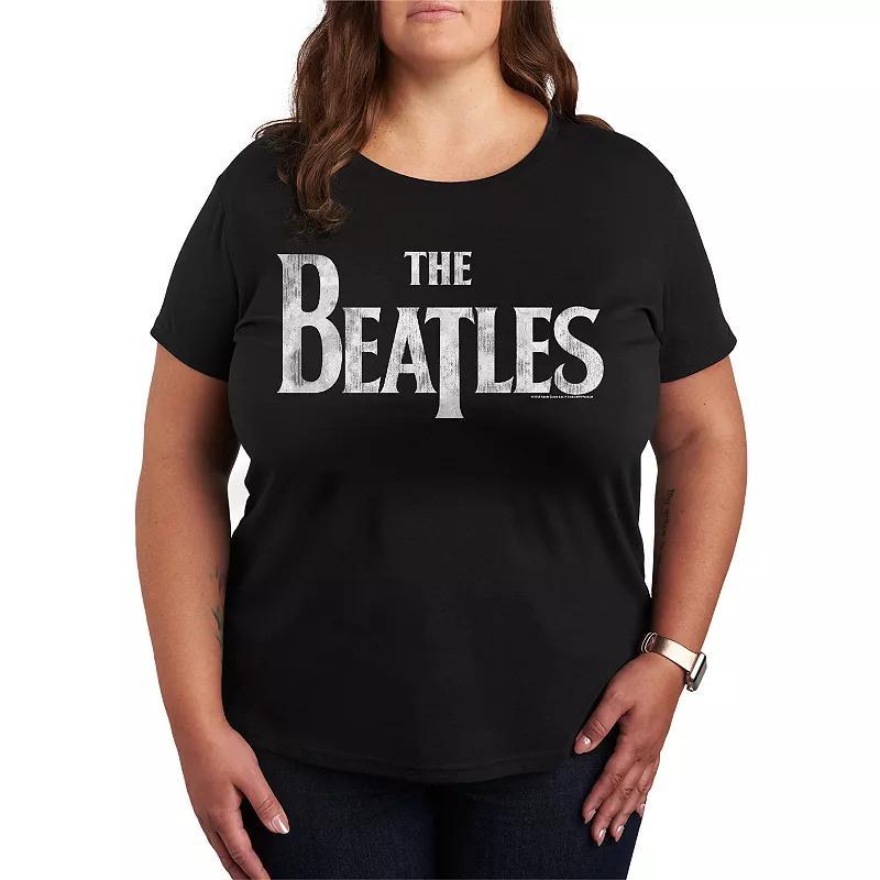 Plus Size The Beatles Logo Graphic Tee, Womens Product Image