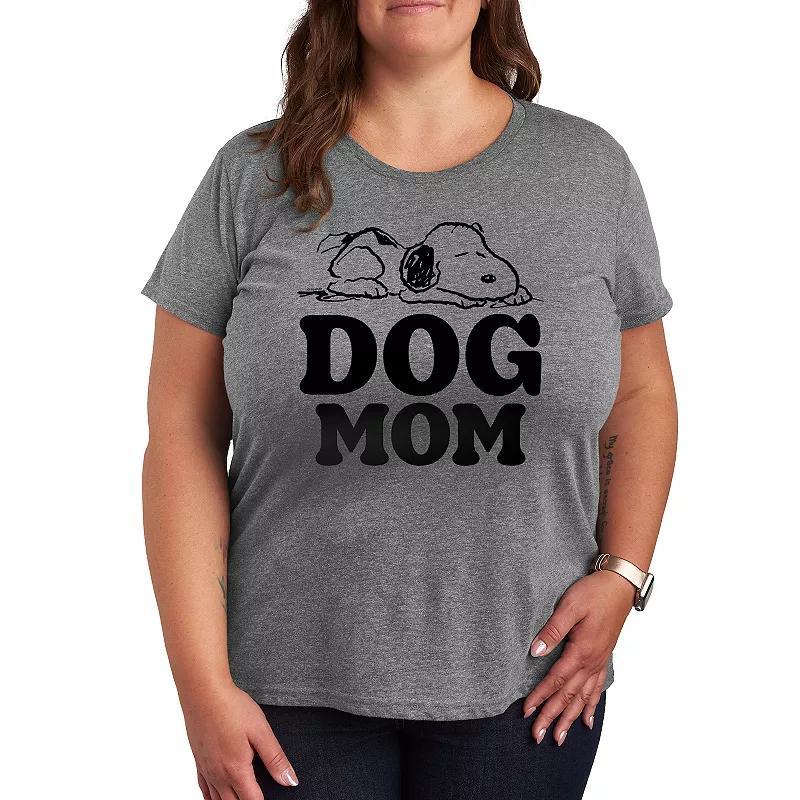 Plus Peanuts Snoopy Dog Mom Graphic Tee, Womens Product Image