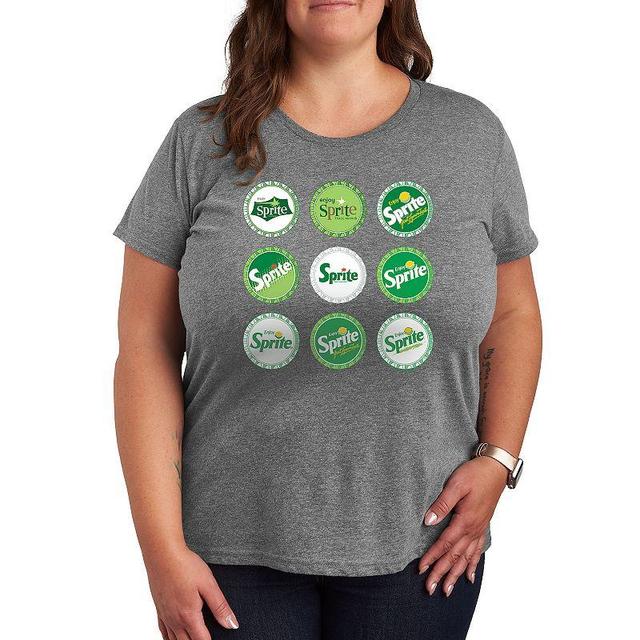 Plus Sprite Bottle Cap Evolution Graphic Tee, Womens Grey Gray Product Image