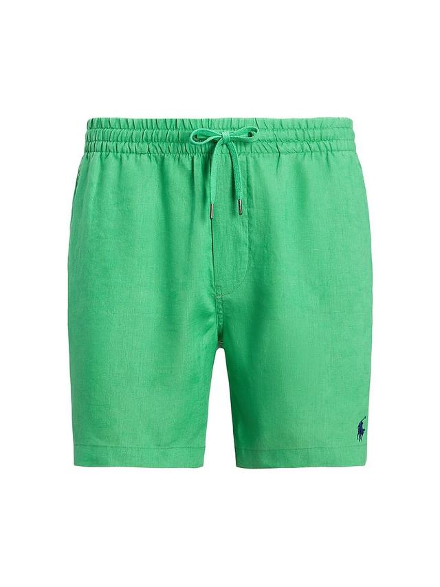 Mens Prepster Linen Flat-Front Shorts Product Image