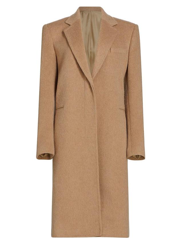 Womens Tailored Wool-Blend Coat Product Image