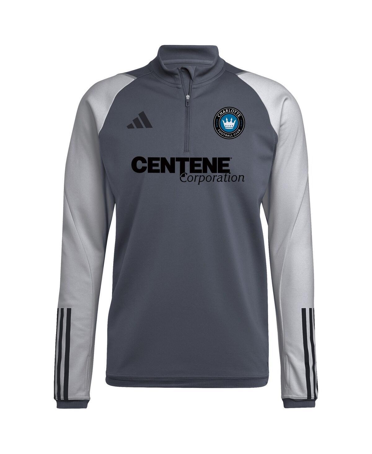 Mens adidas Gray Charlotte Fc 2023 On-Field Aeroready Quarter-Zip Training Top Product Image