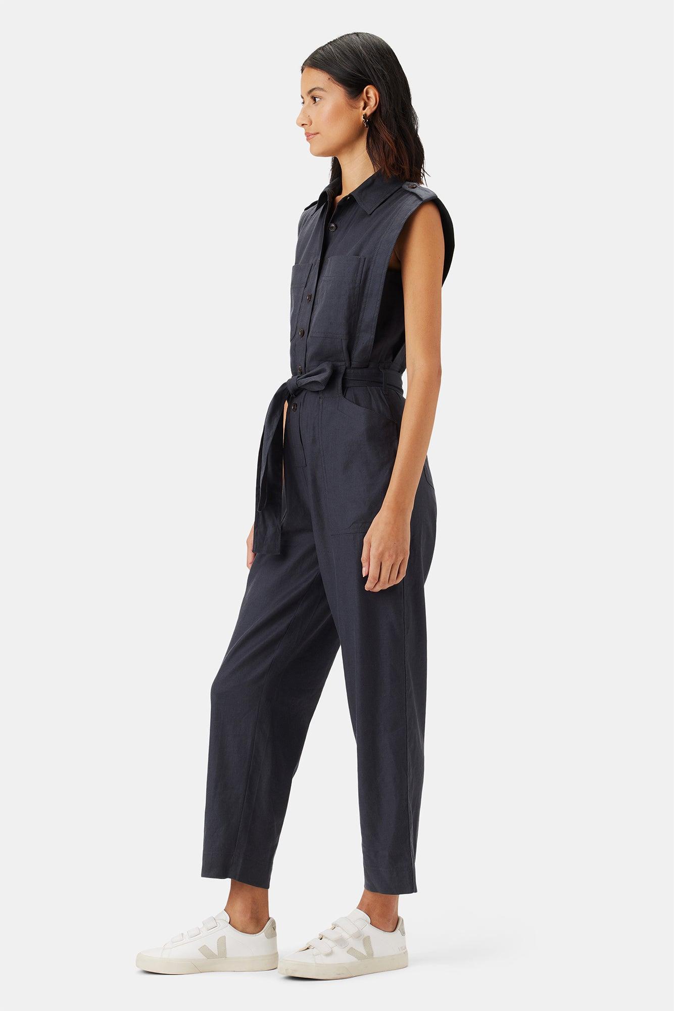 Sienna Femme Fete Stretch Jumpsuit - Pewter Grey Product Image