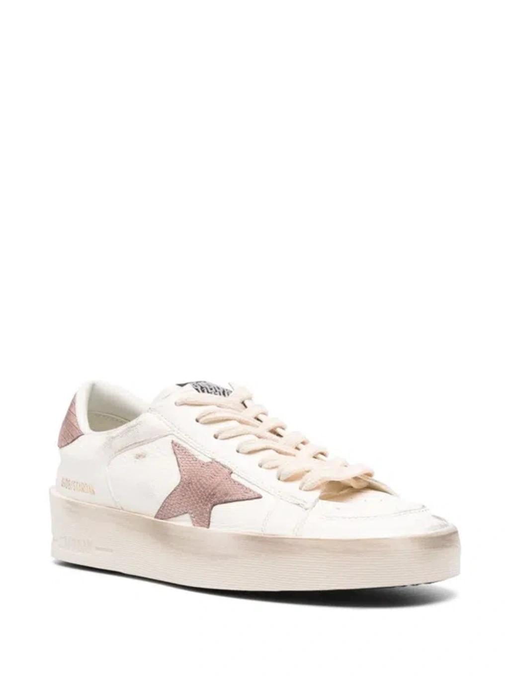 GOLDEN GOOSE Stardan Leather Sneakers In Pink Product Image