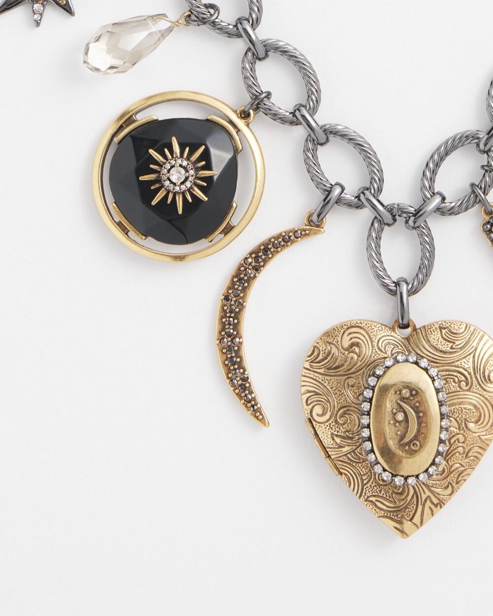 Mixed Metals Charm & Locket Necklace Product Image