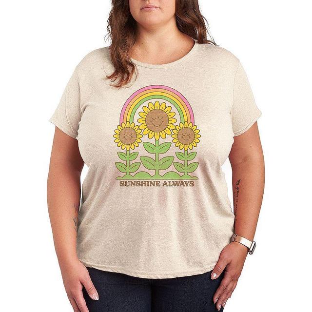 Plus Sunflowers Sunshine Always Graphic Tee, Womens Product Image