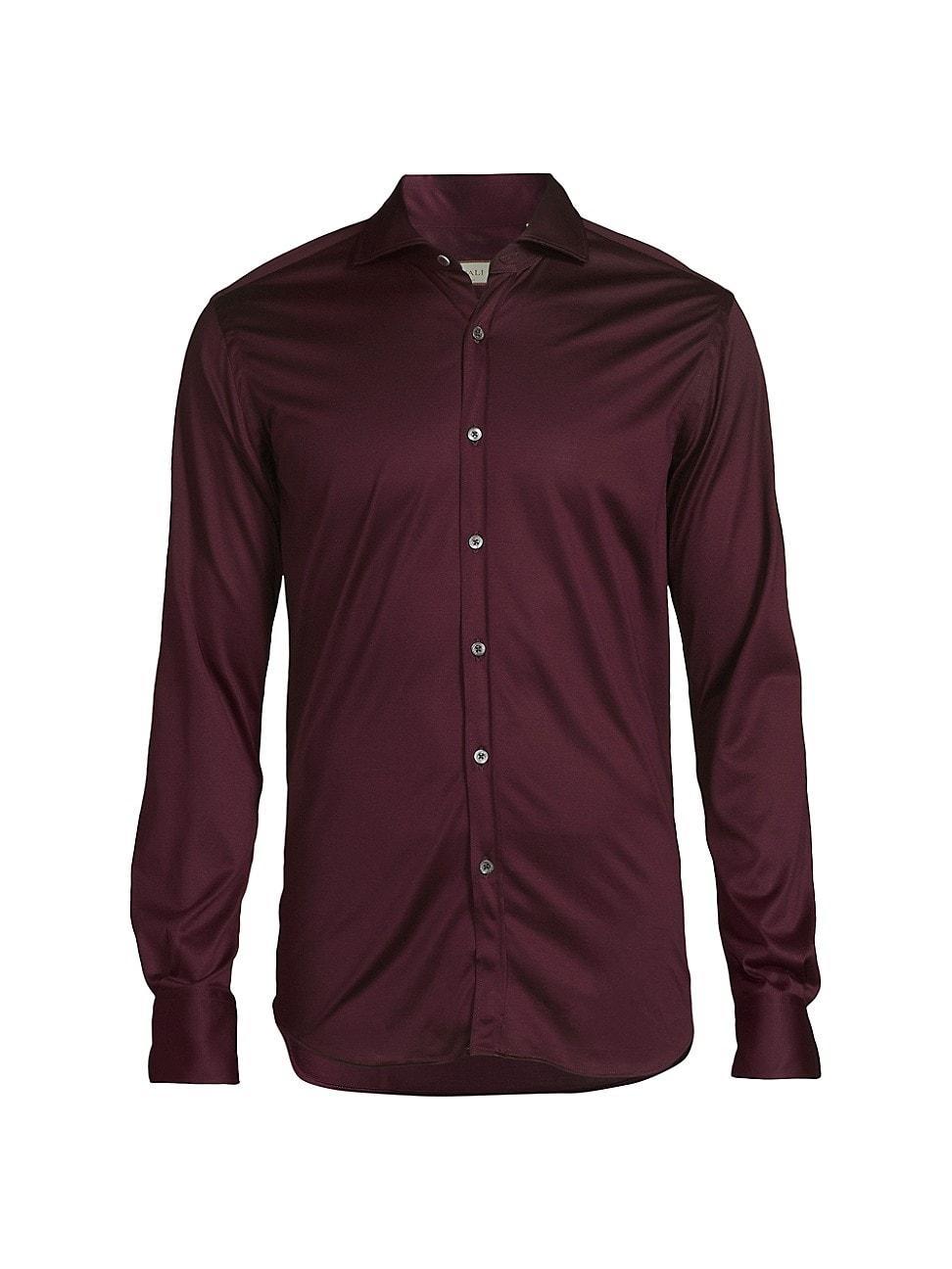 Mens Cotton Button-Front Shirt Product Image