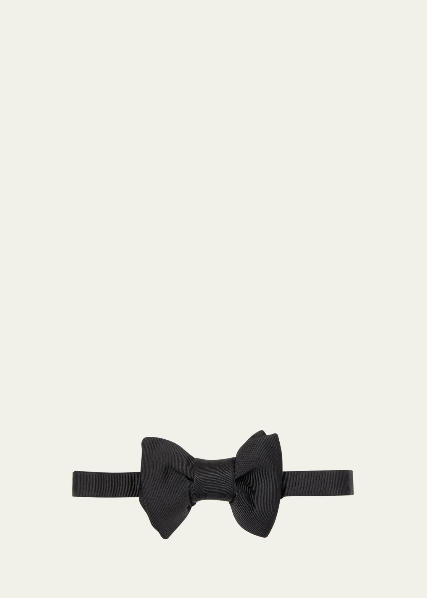 Mens Pre-Tied Silk Grosgrain Bow Tie Product Image