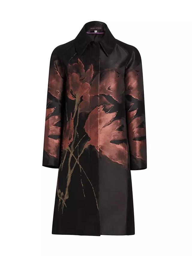 Jacquard Floral Long Jacket Product Image