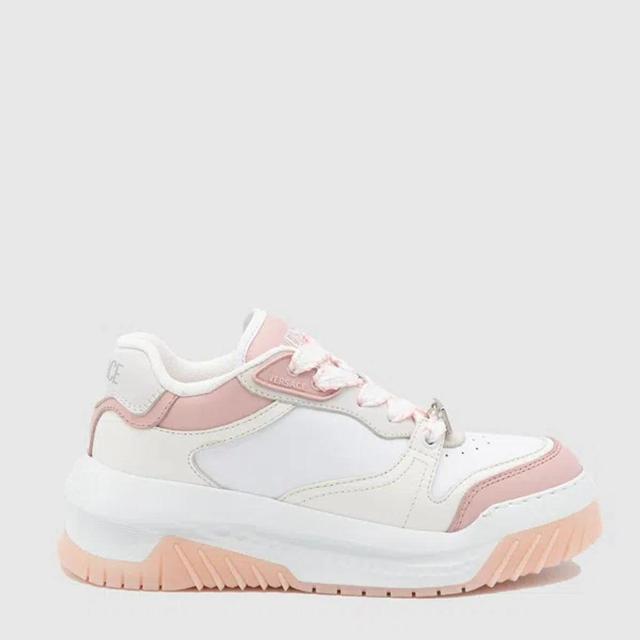 White And Pink Sneakers In 白色 Product Image