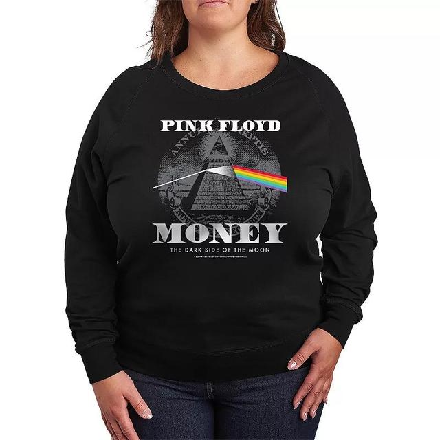 Plus Size Pink Floyd Money Prism Lightweight French Terry Sweatshirt, Womens Product Image