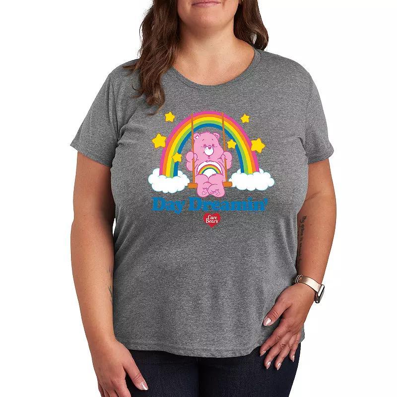 Plus Care Bears Day Dreamin Graphic Tee, Womens Grey Gray Product Image