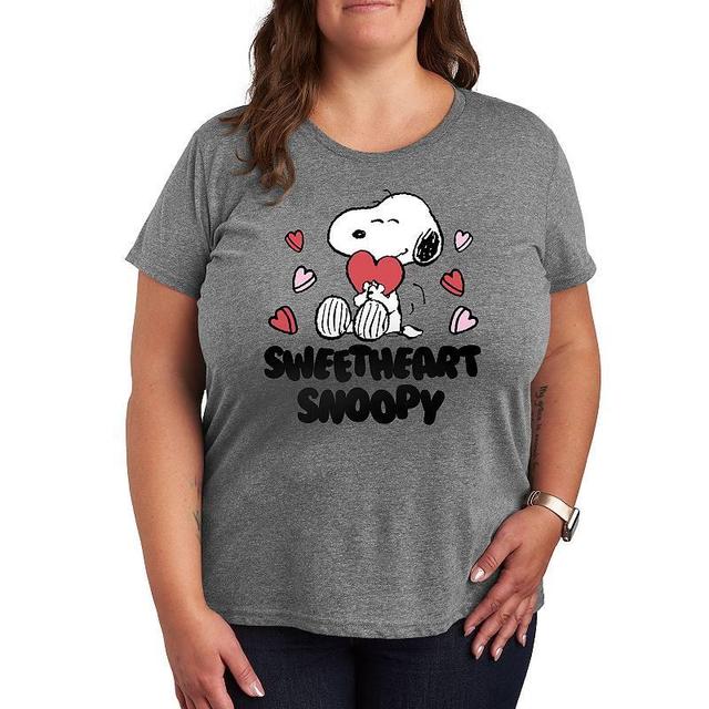 Plus Peanuts Sweetheart Snoopy Graphic Tee, Womens Product Image