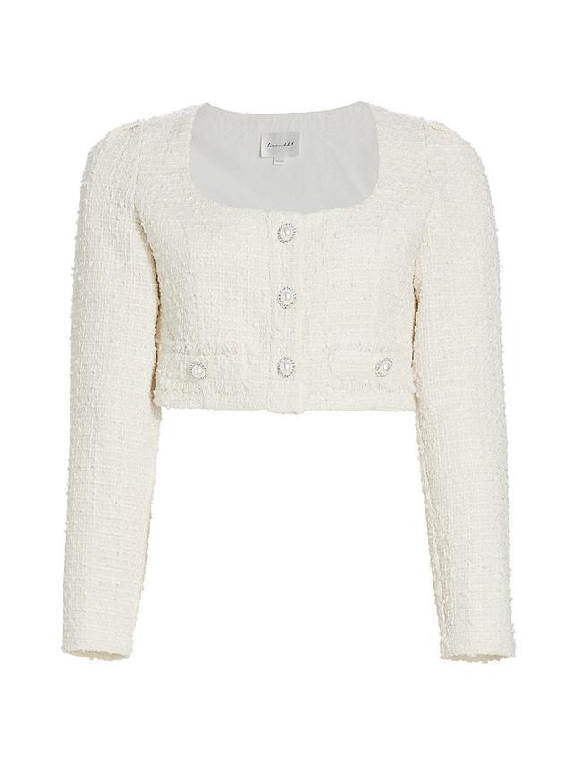 Womens Melody Tweed Crop Cardigan Product Image