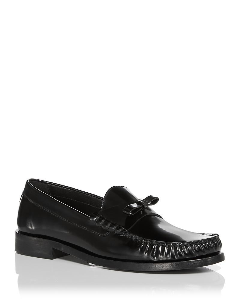 Womens Lottie Bow Leather Loafers Product Image