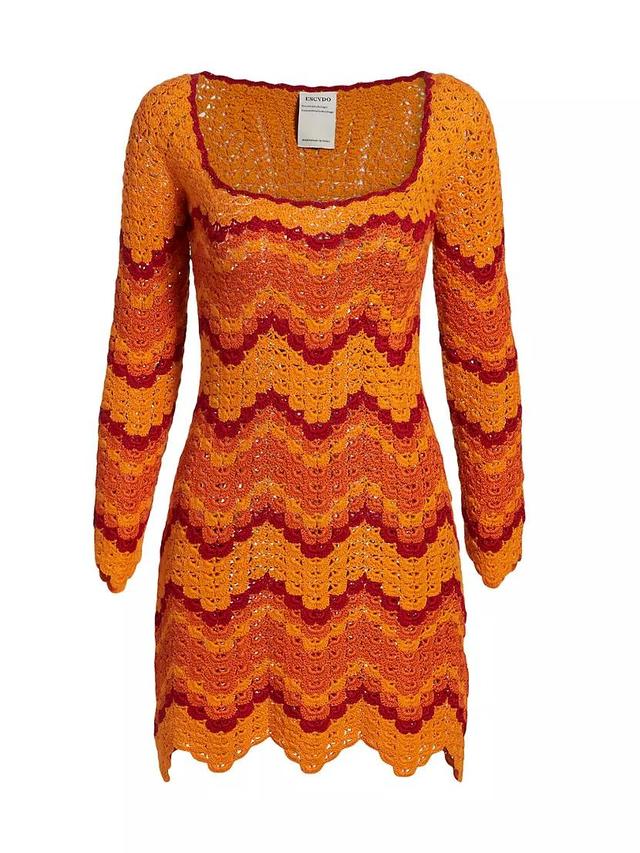 Sumac Crochet Chevron Minidress Product Image