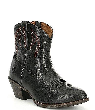 Ariat Darlin Short Leather Block Heel Western Boots Product Image