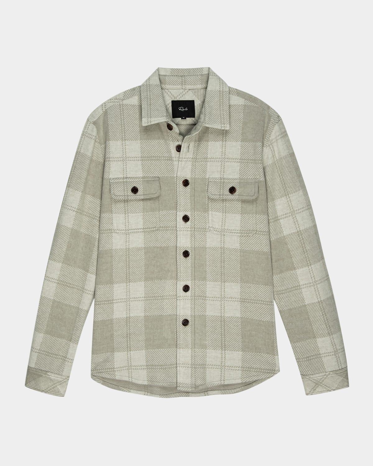 Mens Alder Brushed Flannel Button-Down Shirt Product Image