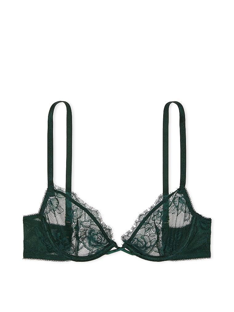 Rose Lace Unlined Low-Cut Demi Bra Product Image