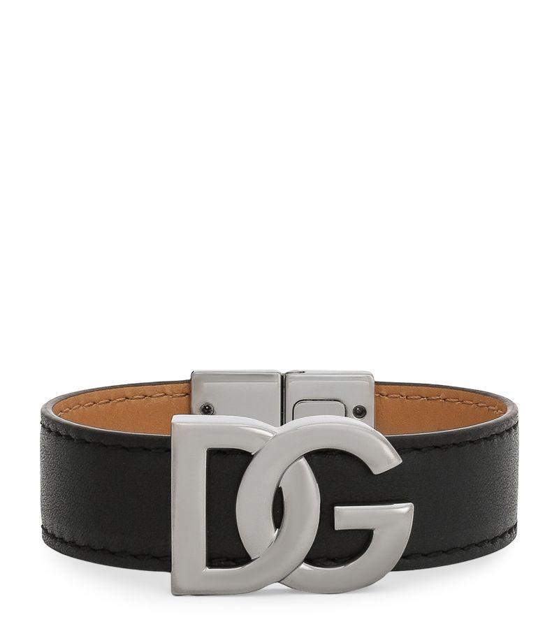 Leather Monogram Cuff In Multi Product Image