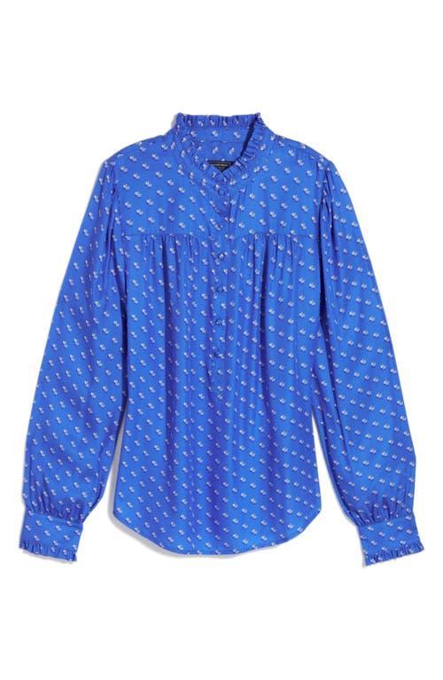 Womens Printed Twill Button-Front Shirt Product Image