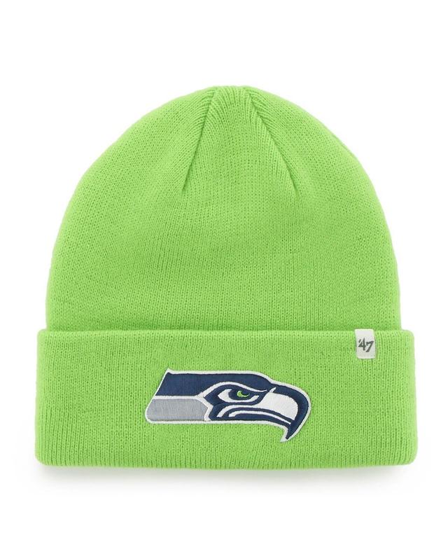 Mens 47 Neon Green Seattle Seahawks Secondary Basic Cuffed Knit Hat Product Image