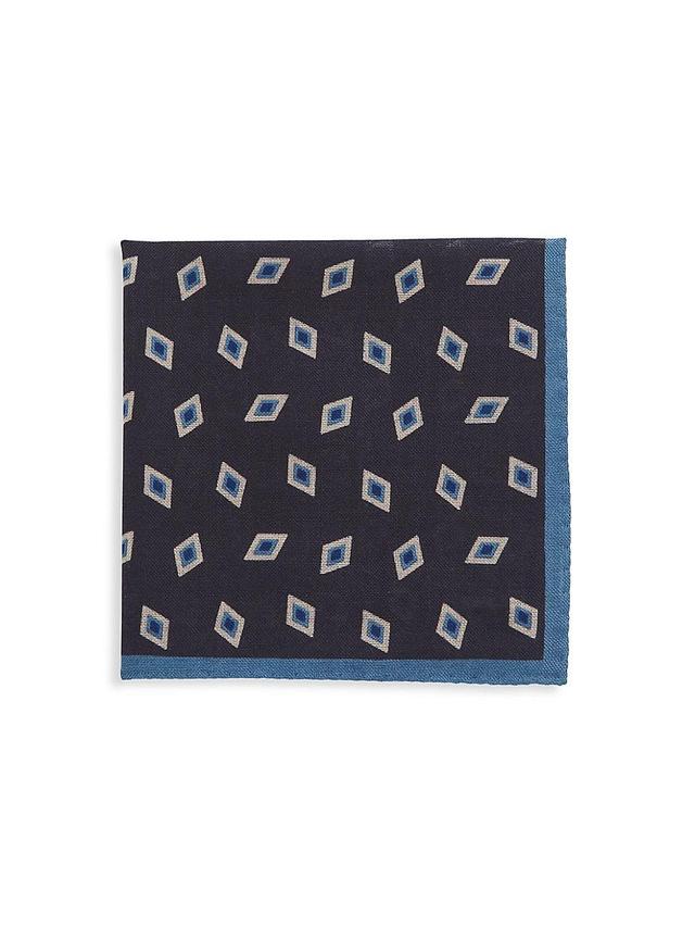 Mens Geometric Silk Pocket Square Product Image