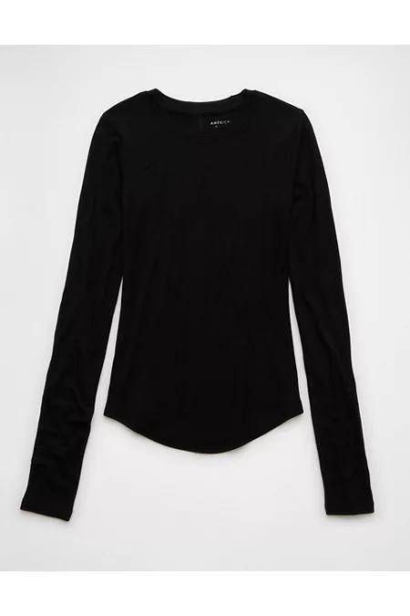 AE Cozy Up Long-Sleeve Layering T-Shirt Women's Product Image