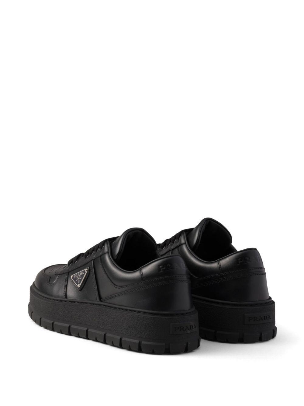 PRADA Leather Sneakers In Black Product Image