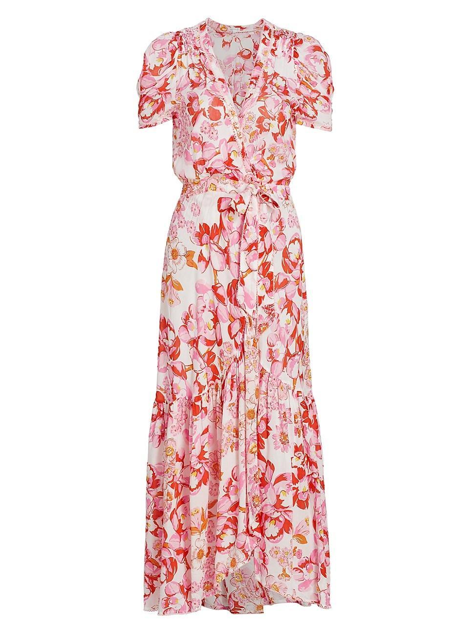 Womens Baba Floral Wrap Midi Dress Product Image