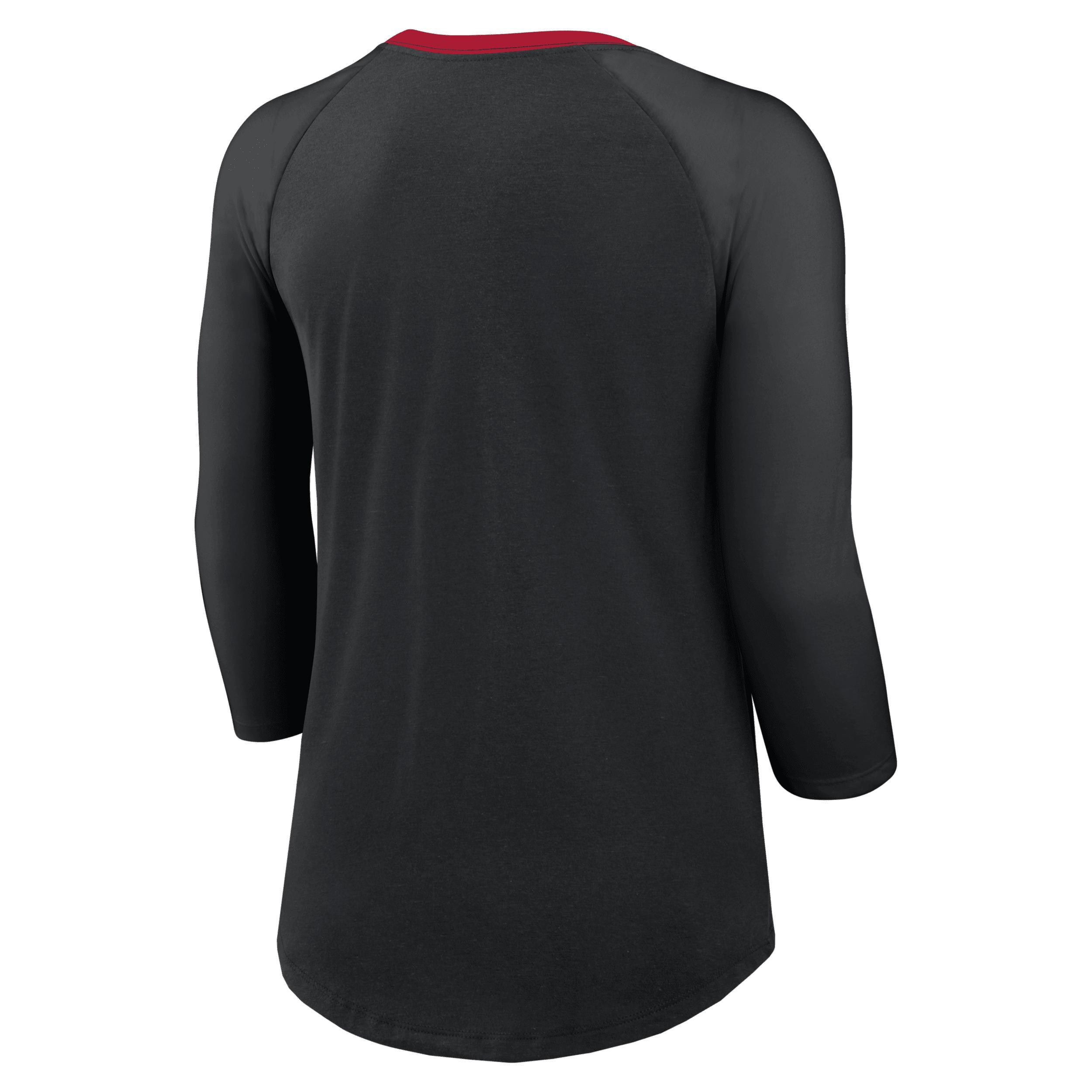 Womens Nike Atlanta Falcons Raglan 3/4 Sleeve T-Shirt Product Image