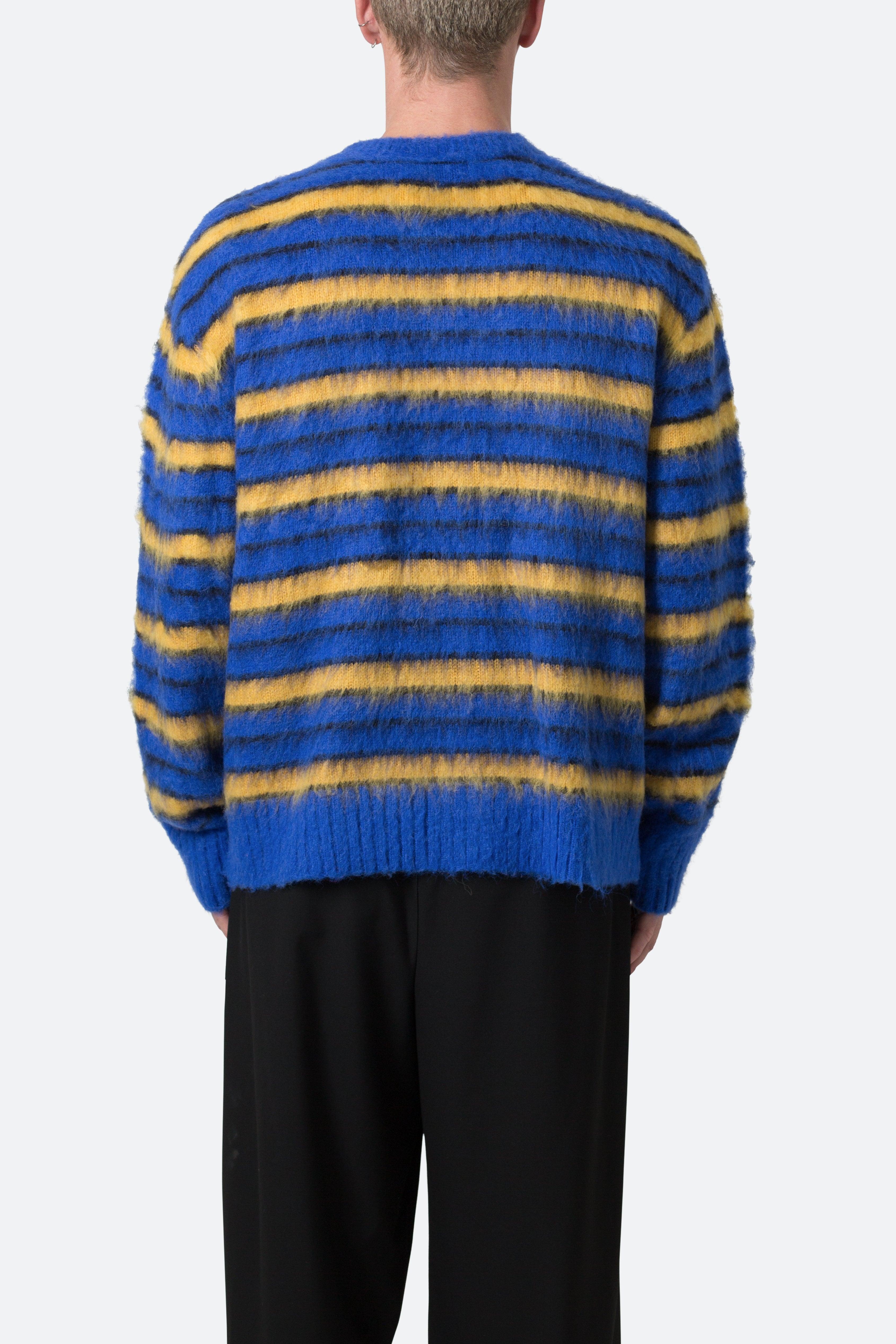 Striped Mohair Sweater - Blue Product Image