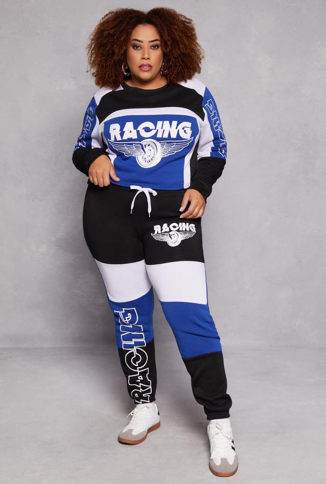 Womens Plus Size Racing Graphic Sweatpants Product Image