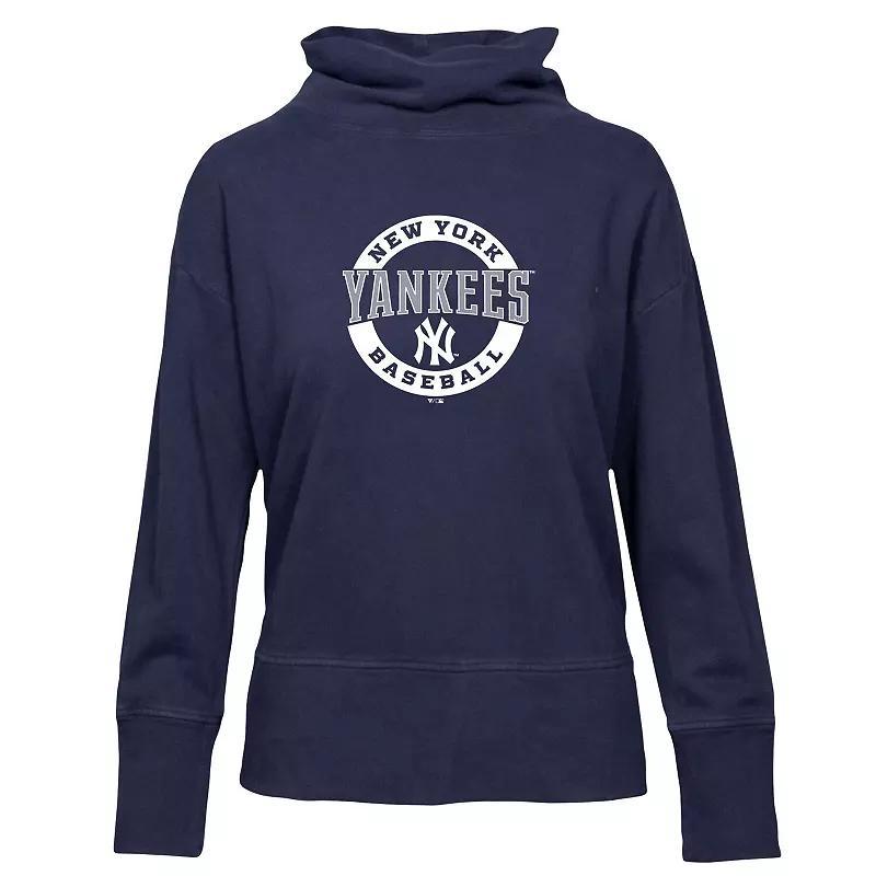 Womens Levelwear New York Yankees Sunset Farm Team Pullover Sweatshirt Blue Product Image