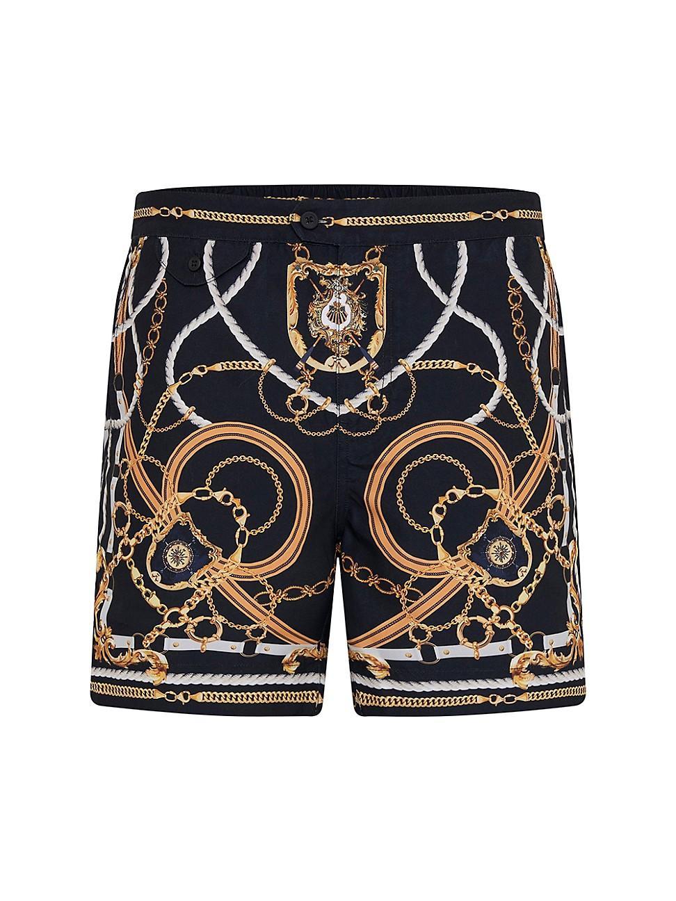 Mens Tailored Abstract Swim Shorts Product Image