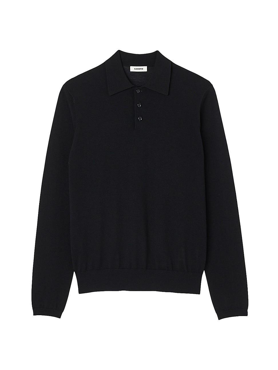 Sandro Long Sleeve Polo Product Image