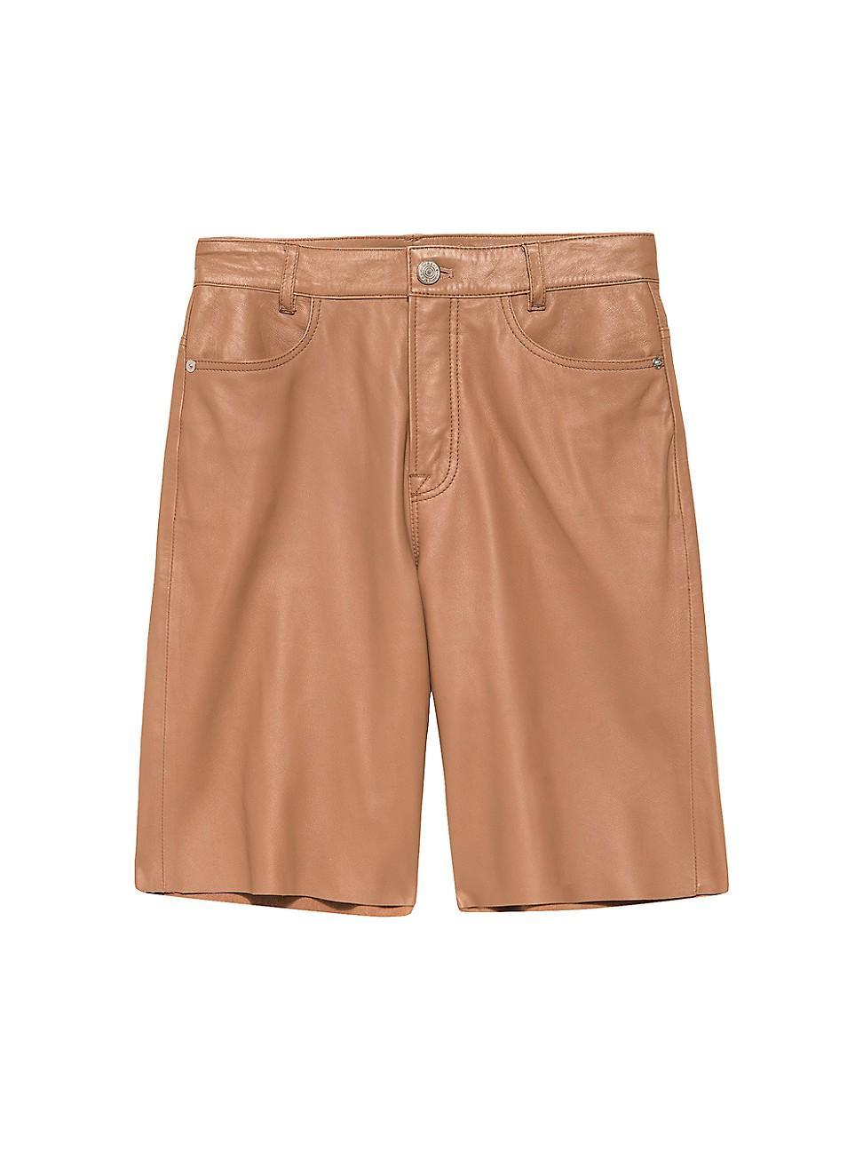 Womens Leather Bermuda Shorts Product Image