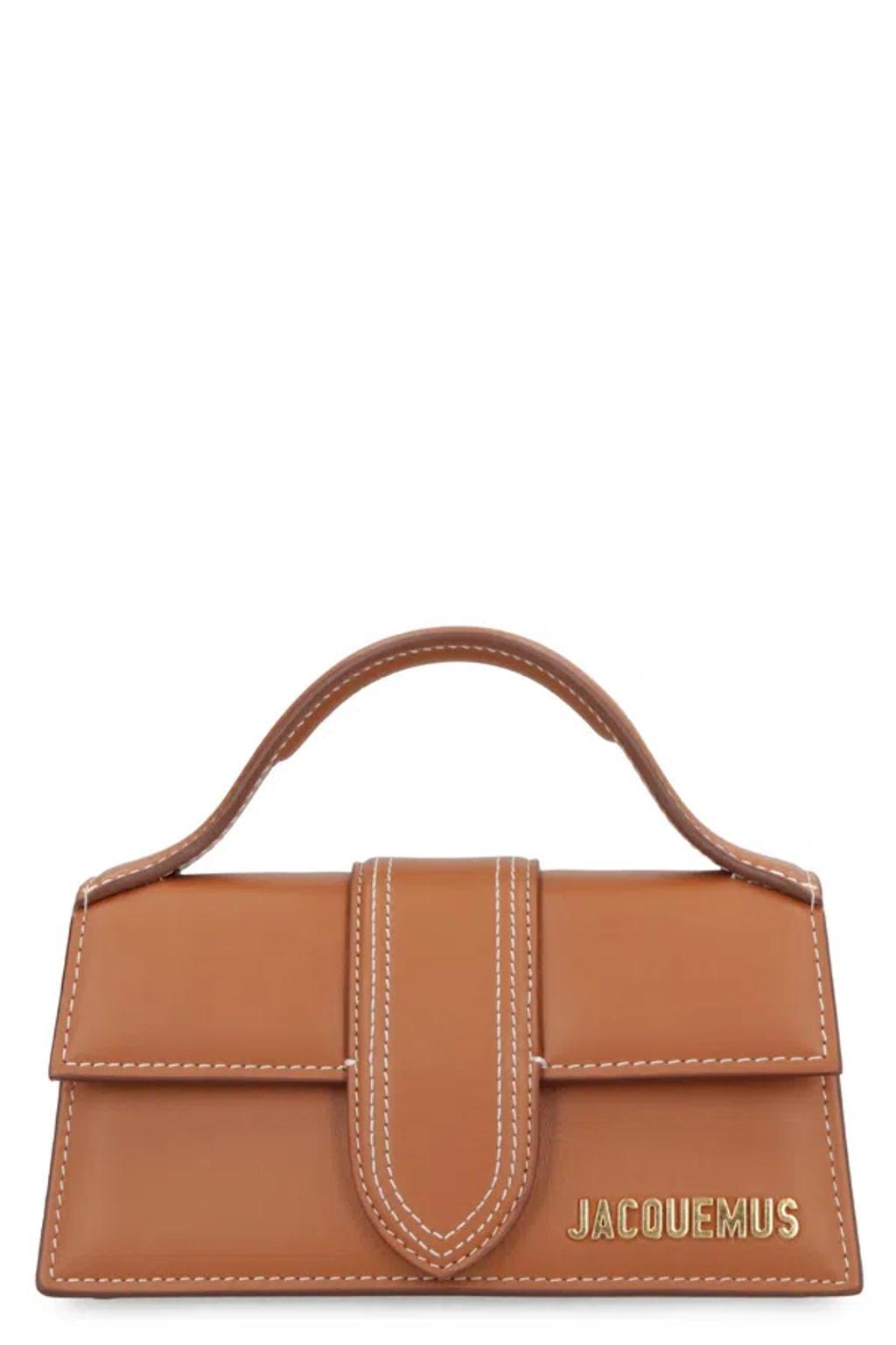 JACQUEMUS Le Bambino Leather Handbag In Lhtbrwn Product Image