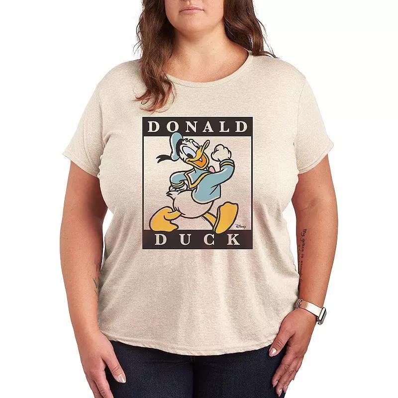 Disneys Donald Duck Plus Type Block Graphic Tee, Womens Product Image