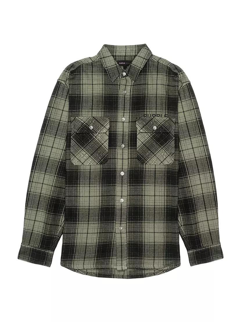 Plaid Cotton Flannel Shirt Product Image