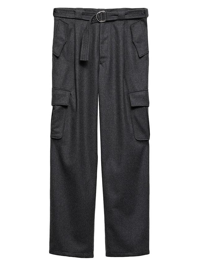 Mens Wool Pants with Cargo Pockets Product Image