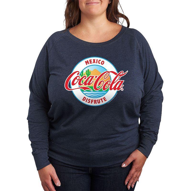 Plus Size Bat Cat Coquette Lightweight French Terry Sweatshirt, Womens Heather Grey Product Image