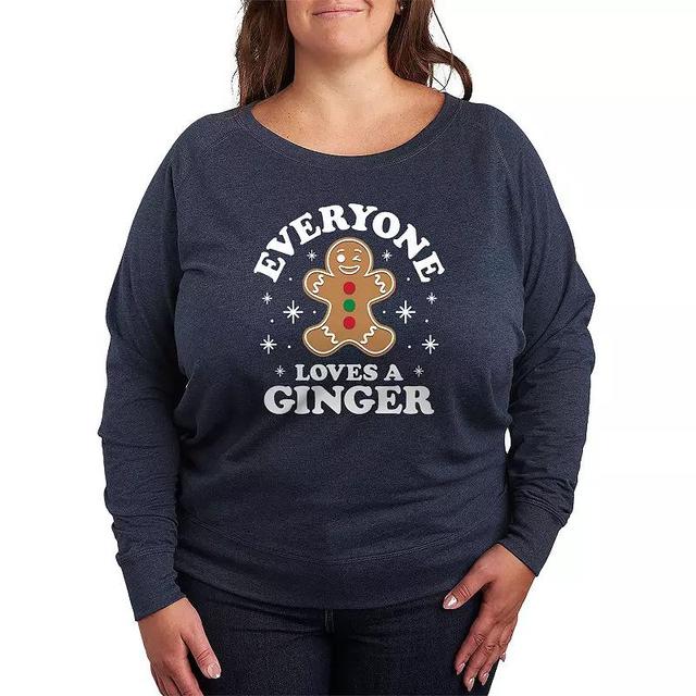 Womens Gingerbread Man Lightweight French Terry Sweatshirt Grey Indigo Product Image