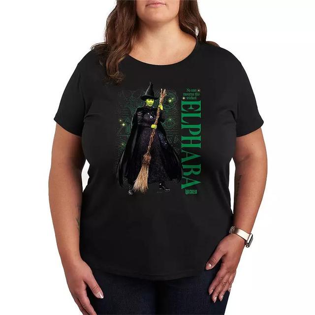 Plus Size Wicked Elphaba No One Mourns The Wicked Graphic Tee, Womens Product Image